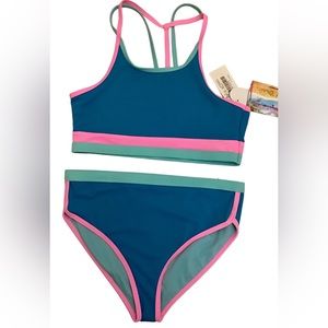 Girls 2 Piece Swimsuit NWT Size 16